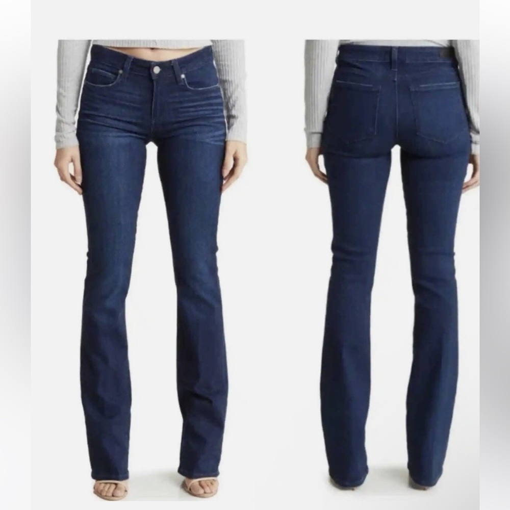 NWOT PAIGE Full-Length Bootcut Jeans with Tonal Stitching